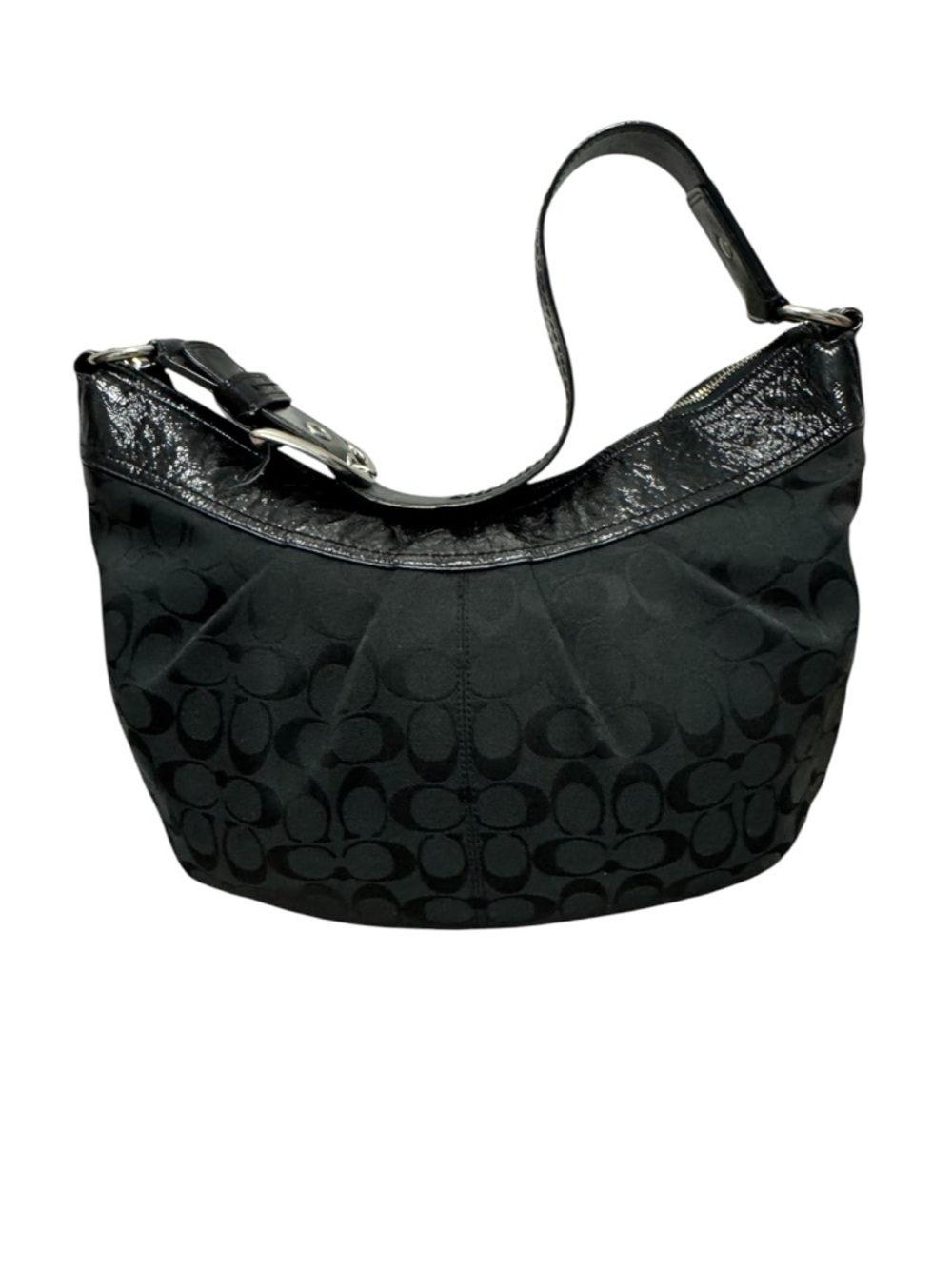 Coach Signature Black Boho Jacquard Canvas Handbag And Wallet - Picture 5 of 16